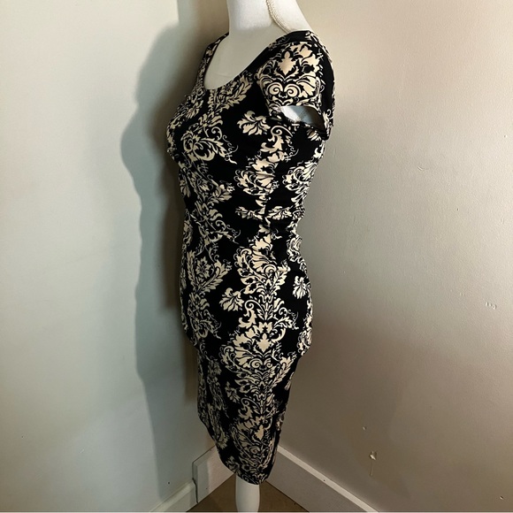 5/$20! Forever 21 black/cream floral mini dress S - Picture 3 of 7